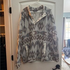 Alpine Design Geometric Pattern Hoodie